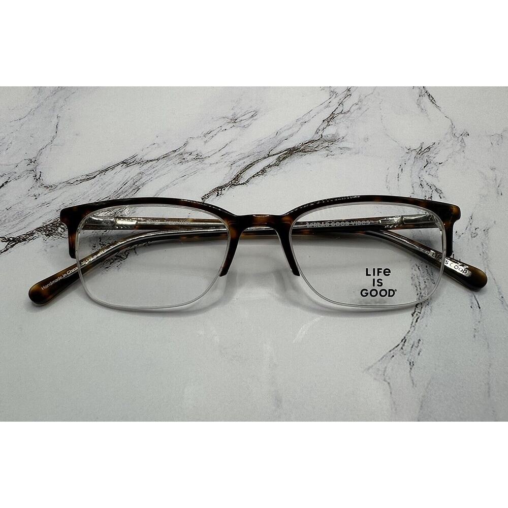 Life Is Good Eyeglasses- Joshua- Color Tortoise- 50-18-140- Brand New
